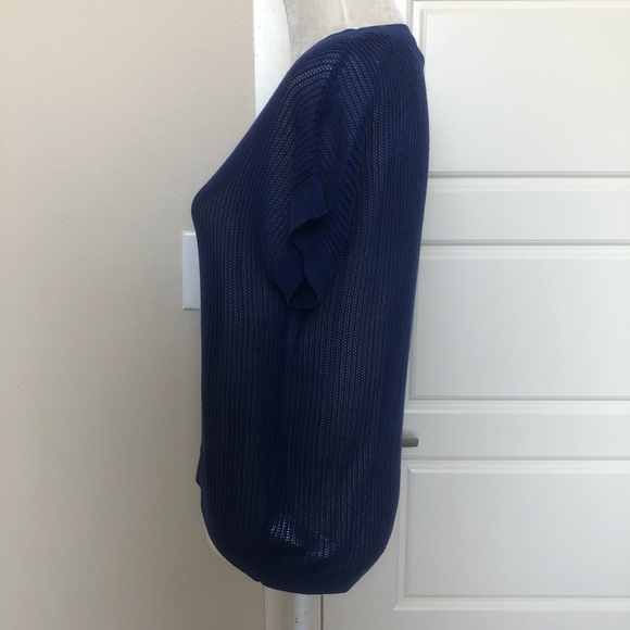 Forever 21 Mesh Top Royal Blue Size S - Picture 4 of 7